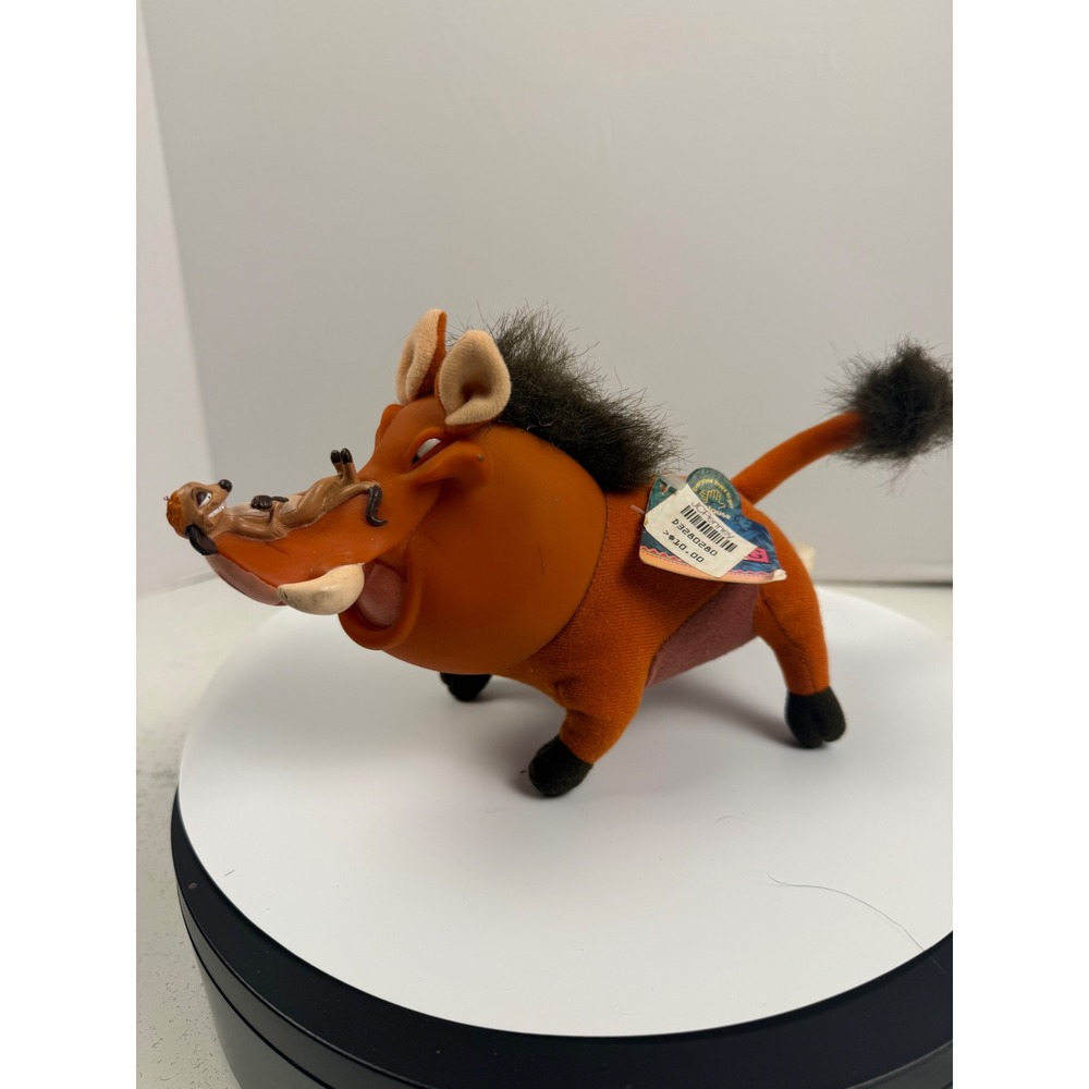Vintage Disney Lion King Pumbaa Timon Vinyl Mini Plush Applause 41699 NWT